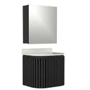 Ver imagem 1 de Conjunto Gabinete para Banheiro Emma 2 Portas MDF 15mm 60cm Preto Venturi