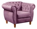 Ver imagem 2 de Sofá Nobreza Poltrona Chesterfield Vintage Retrô Clássico Veludo Roxo