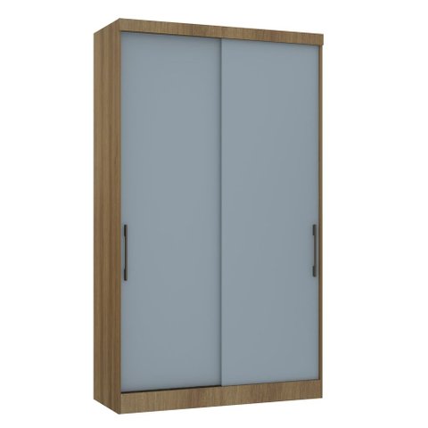 Guarda Roupa Dormitório Modulado Paris Módulo 2 Portas de Correr - Luciane 329:Avelã e Azul