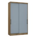 Ver imagem 1 de Guarda Roupa Dormitório Modulado Paris Módulo 2 Portas de Correr - Luciane 329:Avelã e Azul