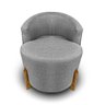 Puff Poltrona com Encosto Confortável Decorativa Orgânica para Recepção Linho Agatha - 4