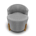 Ver imagem 4 de Puff Poltrona com Encosto Confortável Decorativa Orgânica para Recepção Linho Agatha