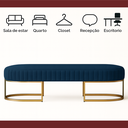 Ver imagem 6 de Recamier Glow 110cm Puff Moderno Premium Sala e Quarto:azul