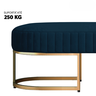 Recamier Glow 110cm Puff Moderno Premium Sala e Quarto:azul - 3
