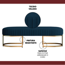 Ver imagem 4 de Recamier Glow 110cm Puff Moderno Premium Sala e Quarto:azul
