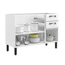 Ver imagem 2 de Balcão de Cozinha 3 Portas 2 Gavetas Itatiaia New Premium de Aço 120cm Branco