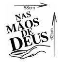 Ver imagem 3 de Adesivo de Parede Decorativo Frase Nas Mãos de Deus