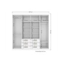 Ver imagem 3 de Guarda Roupa Casal 8 Portas e 6 Gavetas Liverpool Jatoba/grafitte - Santos Andirá