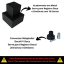 Ver imagem 7 de Acabamento Metal Alavanca Quadrado P/ Registro Docol Preto