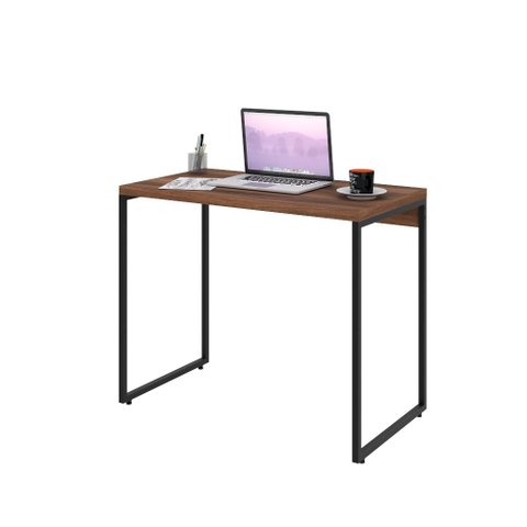 Mesa para Escritório e Home Office Industrial Aspen 90 Cm C01 Nogal - Lyam Decor