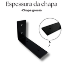Ver imagem 7 de Kit 3 Cantoneiras Embutidas Formato L Estilo Moderno 10cm Mão Francesa para Prateleira Preto