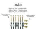Ver imagem 5 de Kit 3 Cantoneiras Embutidas Formato L Estilo Moderno 10cm Mão Francesa para Prateleira Preto