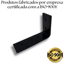 Ver imagem 3 de Kit 3 Cantoneiras Embutidas Formato L Estilo Moderno 10cm Mão Francesa para Prateleira Preto