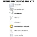 Ver imagem 2 de Armário Banheiro Espelheira Sobrepor e Embutir Branco 46,5x9,5x32cm + Pia Lavatório Plástico