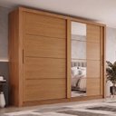 Ver imagem 1 de Guarda Roupa Casal 02 Portas Deslizantes 04 Gavetas com Espelho Cinamomo Palace