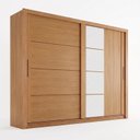 Ver imagem 2 de Guarda Roupa Casal 02 Portas Deslizantes 04 Gavetas com Espelho Cinamomo Palace