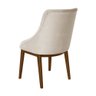 Kit 4 Cadeiras de Jantar Luxo Estofada Elisa Anatômica Capitonê Linho Bege Base Madeira Maciça Imbui - 4