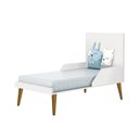 Ver imagem 7 de Dormitório Completo Infantil Theo 3 Portas, Cômoda 6 Gavetas e Berço Branco Fosco com Pés Amadeirado