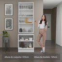 Ver imagem 6 de Kit Balcão + Cristaleira 70cm Branco Cinza Lux Madesa 01 Branco Cinza