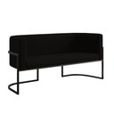 Ver imagem 5 de Sofá Namoradeira 2 Lugares Moderna Base Metal Black Balaqui Preto