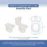 Tampa Vaso Sanitário Poliester Acrilico Amarilis Branco para Bacia Fiori - 3