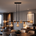 Ver imagem 5 de Luminária de Teto Pendente Rubis para 7 Lâmpadas 68cm Moderno Industrial - Preto/cobre Verniz