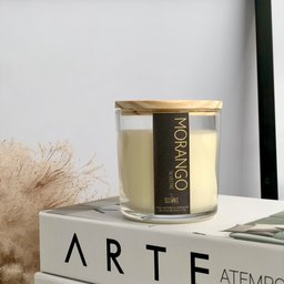 Vela Aromática Morango Silvestre  Copo com Tampa de Madeira 180g - 1