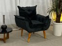 Ver imagem 1 de Poltrona Decorativa 1 Lugar Preto 504 Nobel
