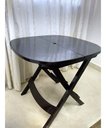 Ver imagem 1 de Kit 6 Mesa Dobrável de Plástico Resistente Prática Barata Cor:preto