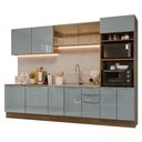 Ver imagem 2 de Armário de Cozinha Completa 310 Cm Rustic/cinza Lux Madesa 03