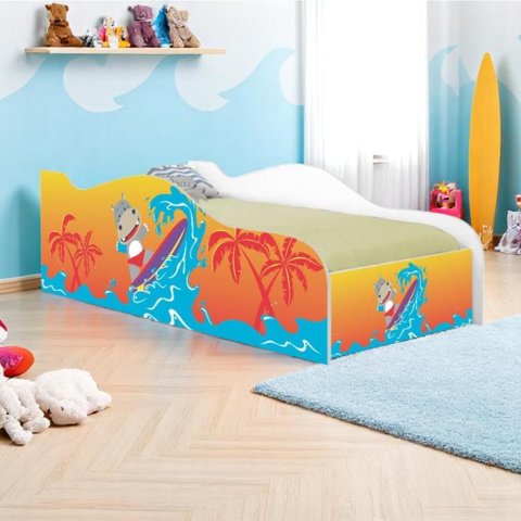 Cama Carro Solteiro Joy Surfista Solteiro com Colchão