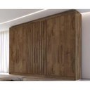 Ver imagem 1 de Guarda Roupa 6 Portas C- 2 Ripadas e 6 Gavetas Potente Braúna - Europa