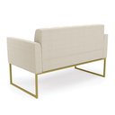 Ver imagem 6 de Sofá Namoradeira 2 Lugares Industrial Dourado Elisa Bouclê Bege D03 - D'Rossi