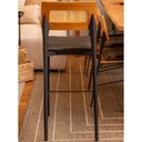 Ver imagem 4 de Banqueta Mittal Assento Courino Preto e Encosto em Palha Sextavada 97 Cm - 67757