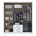 Ver imagem 2 de Guarda-Roupa Casal 6 Portas e 3 Gavetas Caju - Henn - Branco