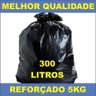 Saco Lixo Preto Reforçado 300 Litros P/ Tambor Lixeira Rodas - 5