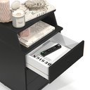 Ver imagem 2 de Mesa de Cabeceira 3 Gavetas e Nicho Luxo New -:preto