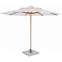 Ver imagem 1 de Ombrelone Leblon Branco em Madeira 2,00 Mt (larg) Base 65x65 Cm Central com Tecido Bagun - 44308