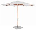 Ver imagem 1 de Ombrelone Leblon Branco em Madeira 2,00 Mt (larg) Base 65x65 Cm Central com Tecido Bagun - 44308