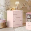 Ver imagem 6 de Cômoda Infantil 4 Gavetas Mdp Doce Mel Rosa
