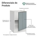 Ver imagem 3 de Balcão de Cozinha 50 cm 1 Porta (sem Tampo) Branco/Cinza Lux Madesa