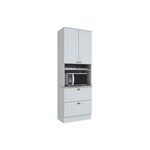 Módulo Cozinha Henn Americana Paneleiro c/ 2 Portas e 2 Gavetas (1 Forno) Branco