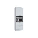 Ver imagem 1 de Módulo Cozinha Henn Americana Paneleiro c/ 2 Portas e 2 Gavetas (1 Forno) Branco