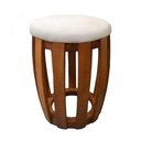 Ver imagem 1 de Puff Garden Suede Branco - Dominic Decor