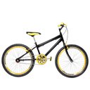 Ver imagem 1 de Bicicleta Masculina Aro 24 Aero Cor Preta e Amarela