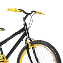 Ver imagem 4 de Bicicleta Masculina Aro 24 Aero Cor Preta e Amarela