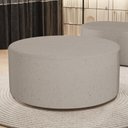 Ver imagem 4 de Puff Redondo Orgânico para Living 90cm Lola W01 Linho Bege - Lyam Decor