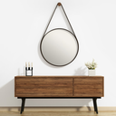 Ver imagem 6 de Espelho Grande Redondo Decorativo de Parede Banheiro e Sala com Moldura