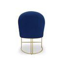Ver imagem 2 de Banqueta Poltrona Lua Penteadeira e Salão com Base Metálica:azul Marinho