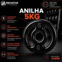 Ver imagem 2 de Anilha Revestida 5kg com Revestimento em PVC Iniciativa Fitness
